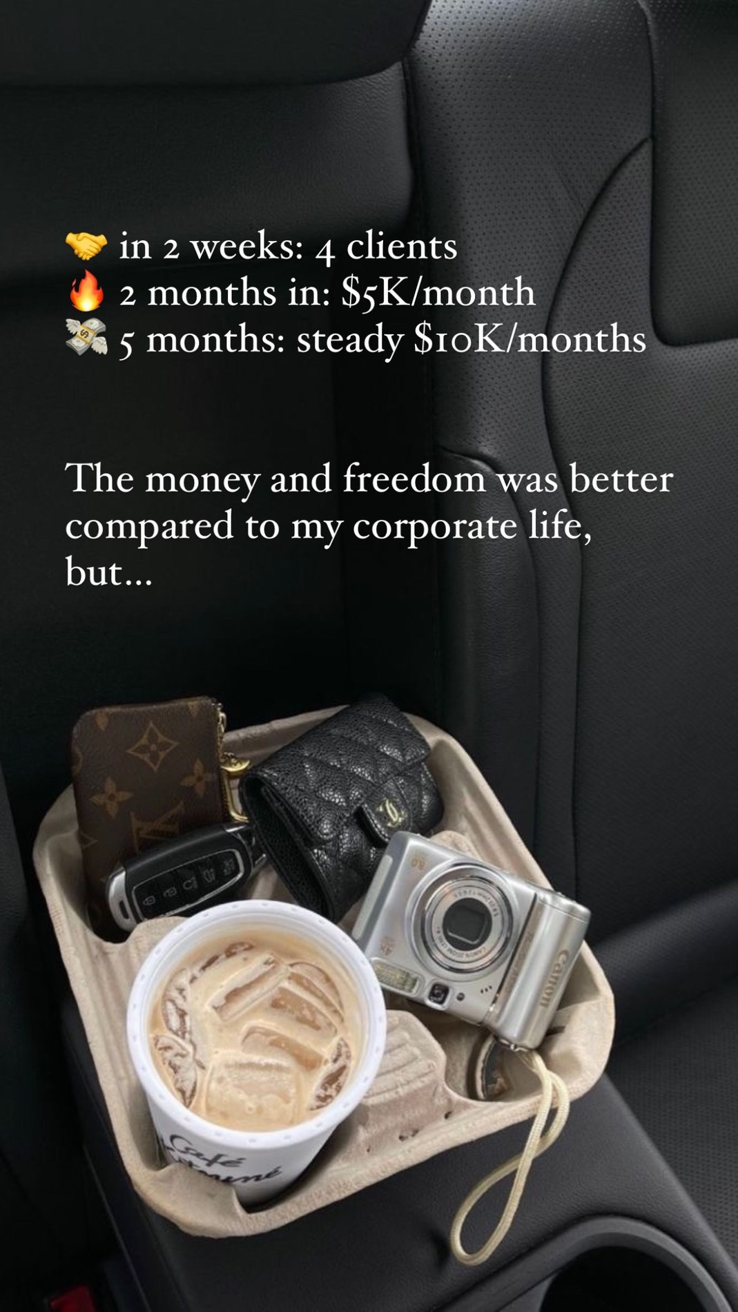 4 clients in 2 weeks, $5K months by month 2, steady $10K months by month 5